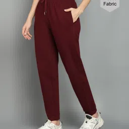 Women Solid Red Track Pants-image-63
