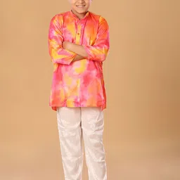 The Mini Trunk Boys Abstract Printed Kurta with Pyjama image 2