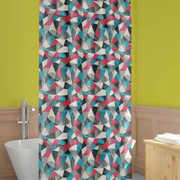 ArtzFolio Coral & Beige Printed Water Proof Shower Curtain-image-43