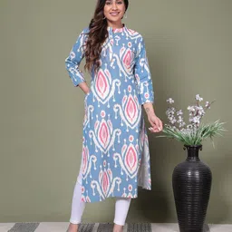 Jevi Prints Women Ethnic Motifs Printed Indie Prints Organic Cotton Kurta-image-65