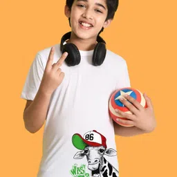 NUSYL Boys Graphic Printed Round Neck Cotton T-shirt-image-67