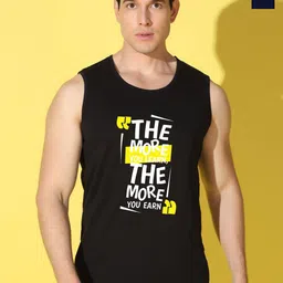 WOOSTRO Pack Of 2 Printed Combed Cotton Gym Vests VWS26(MORE BLACK)(HARD NAVY)-picture-6