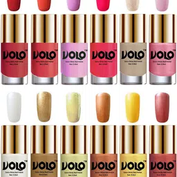VOLO Set Of 12 High-Shine Long Lasting Non Toxic Professional Nail Polish- 9.9ml Each-51