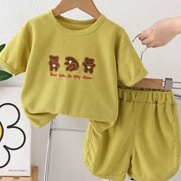 YK Kids Self Design T-Shirt With Shorts Clothing Set-51