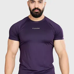 FUAARK Men Solid Round Neck Slim Fit T-shirt-image-93