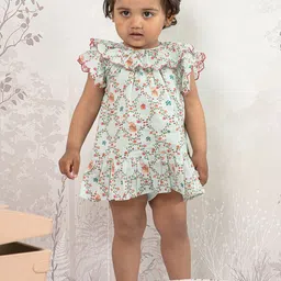 THE BABY TRUNK Animal Print Organic Cotton Dress-image-31