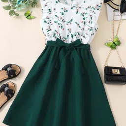 Kidotsav Floral Print Fit & Flare Dress-55