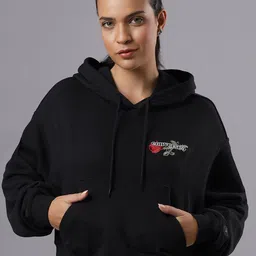Converse Women Oversized Hooded Long Sleeves Sweatshirt-57