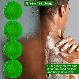 GROOVY Set Of 4 Green Tea Bathing Bar - 100 g Each image 4