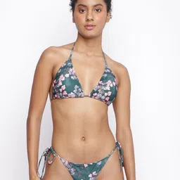 La Intimo Printed Halter Neck Swim Bikini Bra-image-26