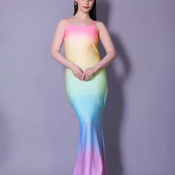 FELIZ THE DESIGNER STUDIO Women Tie and Dye Dyed Bodycon Maxi Dress-picture-41