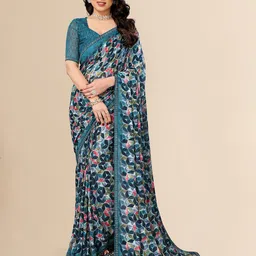 Moda Rapido Poly Georgette Designer Saree-image-70