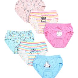 Revvo Junior Girls Pack Of 6 Printed Pure Cotton Basic Briefs RJP-503-picture-21