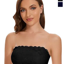 ComfyStyle Floral Bandeau Bra Full Coverage Lightly Padded-16