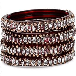 SOMIL Set of 16 Green Alloy Artificial Stones & Beads Bangles-image-79