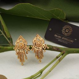 Anouk Gold-Plated Contemporary Shaped Drop Earrings-37