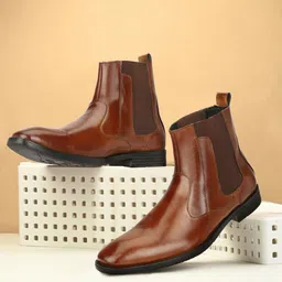 Provogue Men Leather Mid-Top Trekking Shoes-image-59