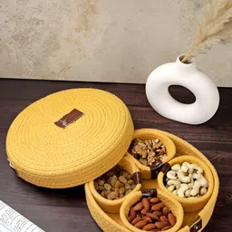 Myntra Elegant Homes Yellow Reusable Multi-Utility Organisers-0