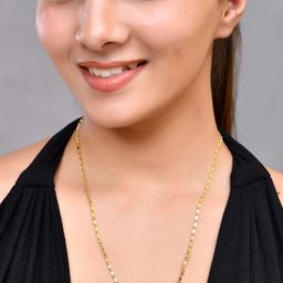 VOJ Gold-Plated Stainless Steel Biscuit Shaped Chain-31