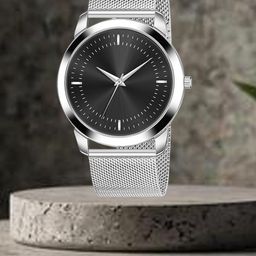 JUST LIKE Men Printed Dial & Stainless Steel Bracelet Style Straps Analogue Watch 98 AD BLACK Sefar watch-image-64