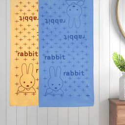 Myntra Elegant Homes Yellow & Blue 2 Printed Cotton 300 GSM Bath Towel-image-72