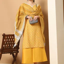 Jompers Women Floral Printed Regular Kurta with Palazzos & With Dupatta-picture-18