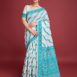 Durga Textile Ethnic Motifs Zari Pure Cotton Taant Saree-picture-43