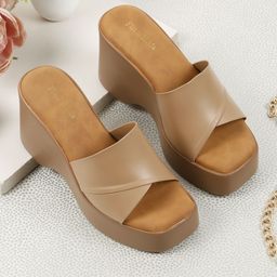 Flat n Heels Women Solid Wedge Heel Mules-10