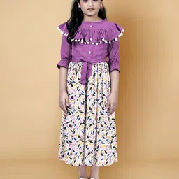 YK Embellished Print Crepe Fit & Flare Midi Dress-image-36
