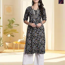 HERE&NOW Women Pack of 2 Ethnic Motifs Printed Daily Straight Kurtas-picture-15