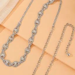 SYGA Stone Studded Metal Waist Chain-23