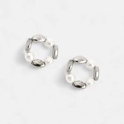 SOHI The Loop Silver-Plated Contemporary Studs image 3