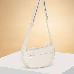 Forever Glam by Pantaloons Colourblocked PU Structured Sling Bag with Tasselled-18