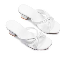Miggler Women White Party Comfort Block Sandals-image-59