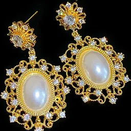 DIVASTRI Gold Alloy Earrings-18