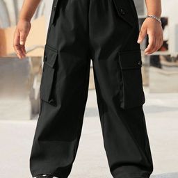 SHINE N SHOW Boys Smart Easy Wash Cargos Trousers-image-64