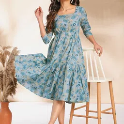 KALINI Floral Print Fit & Flare Dress-image-29