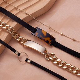 SOHI Gold-Plated Layered Necklace-image-30