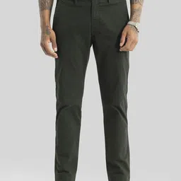 Snitch Men Smart Slim Fit Chinos Formal Trousers-image-6