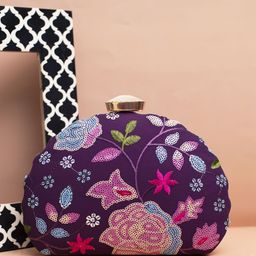 ARTKLIM Embroidered Box Clutch-18