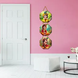 WallDaddy Green & Red Printed Spiritual Wall Decor-image-70