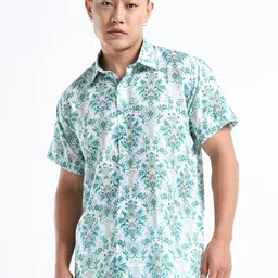 THE BEETEL HOUSE Damask Floral Printed Casual Shirt-image-27