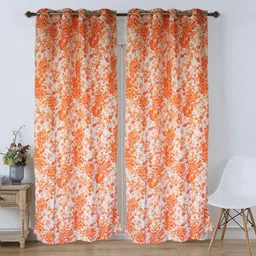 Dekor World Multicoloured Set of 2 Floral Window Curtain-10