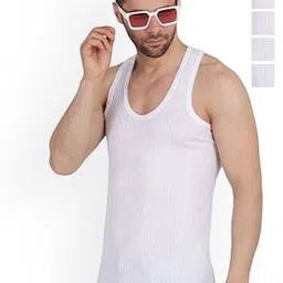 CAVENDERS Men Pack Of 5 Pure Cotton Undershirt Vests White Premium quality Dno-v259st-image-91