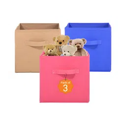 Aura Pink Set of 3 Regular Multi-Utility Organisers-1