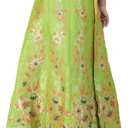 Exotic India Floral Brocade A-Line Ethnic Maxi Skirt-image-58