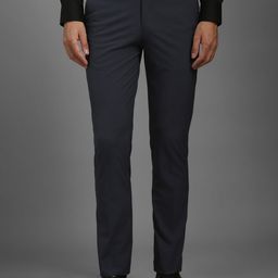 Louis Philippe Men Checked Slim Fit Trousers-picture-47