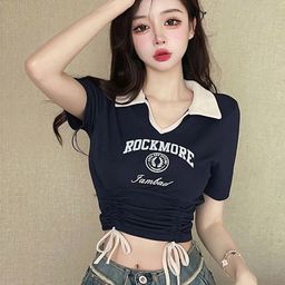 StyleCast x Revolte Women Typography Printed Shirt Style Crop Top-image-89