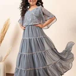 Stylo Bug Print Flared Sleeve A-Line Maxi Dress-image-12