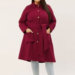 theRebelinme Women Cotton Plus Size Single-Breasted Longline Winter Coat-picture-33